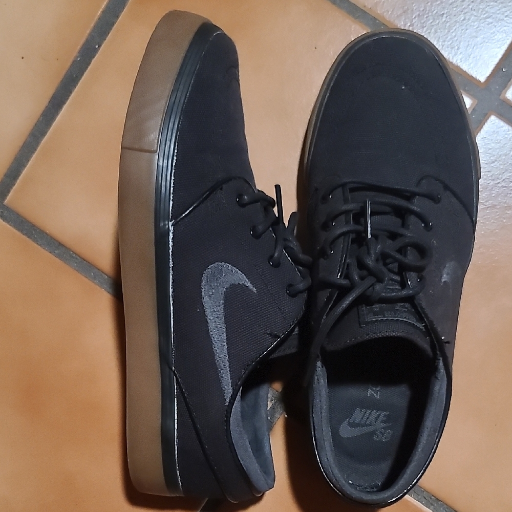 Nike Black and Brown Skate Sneakers